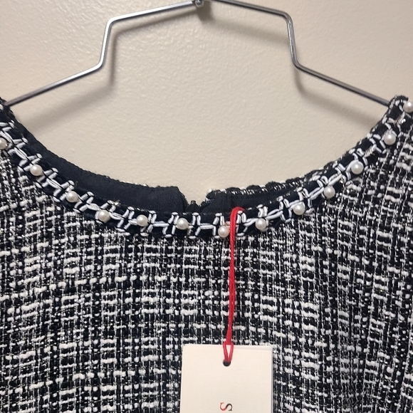 Solitaire Anthropologie Size 14 Tweed Pearl Lined Formal Event Dress W/ … - Picture 3 of 9